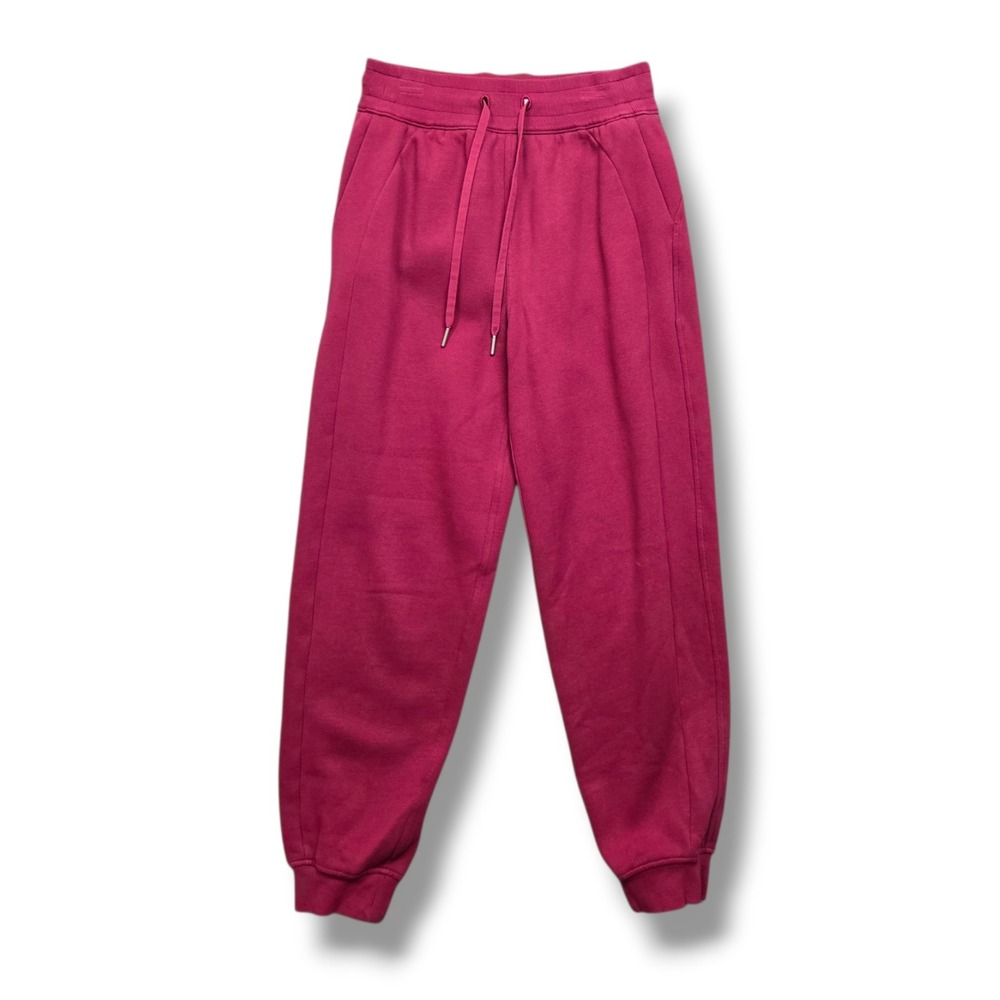 Lululemon Scuba Relaxed High‎ Rise Jogger Womens 4 Cotton Terry Pink W5CV9S